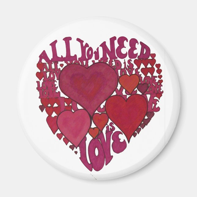 Alles was Sie brauchen ist Liebe Magnet (Vorne)