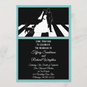 Alles, was Sie brauchen, ist Liebe Music Cat Hochz Einladung