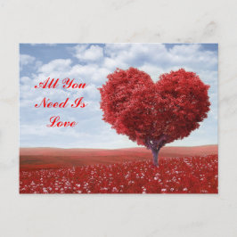 Alles was Sie brauchen ist Liebe Postkarte