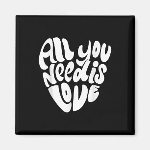 Alles, was Sie brauchen, ist Liebe Retro Stil Vale Magnet