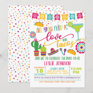 Alles was Sie brauchen ist Liebe & Tacos Einladung