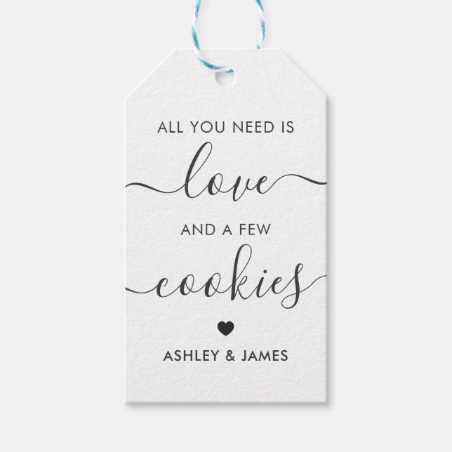 Alles was Sie brauchen ist Liebe und ein paar Cook Geschenkanhänger (Vorderseite)