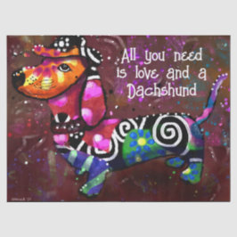 Alles, was Sie brauchen, ist Liebe und eine Dackel Seidenpapier