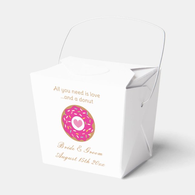 Alles was Sie brauchen ist Liebe und eine Donut ni Geschenkschachtel (Vorderseite)