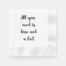 Alles, was Sie brauchen, ist Liebe und eine Katze