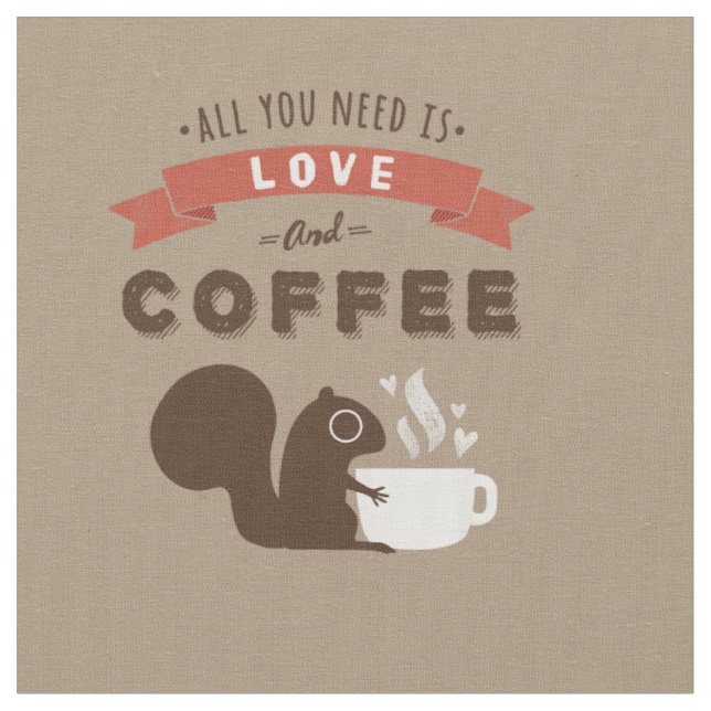 Alles was Sie brauchen ist Liebe und Kaffee | Nied Stoff (Nahaufnahme)