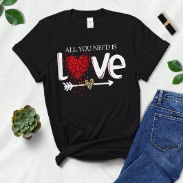 Alles was Sie brauchen ist Liebe Valentinstag Gesc T-Shirt