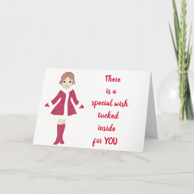 "ALLES, WAS SIE GLÜCKLICH MACHT*CHRISTMAS WISHES KARTE (Vorderseite)