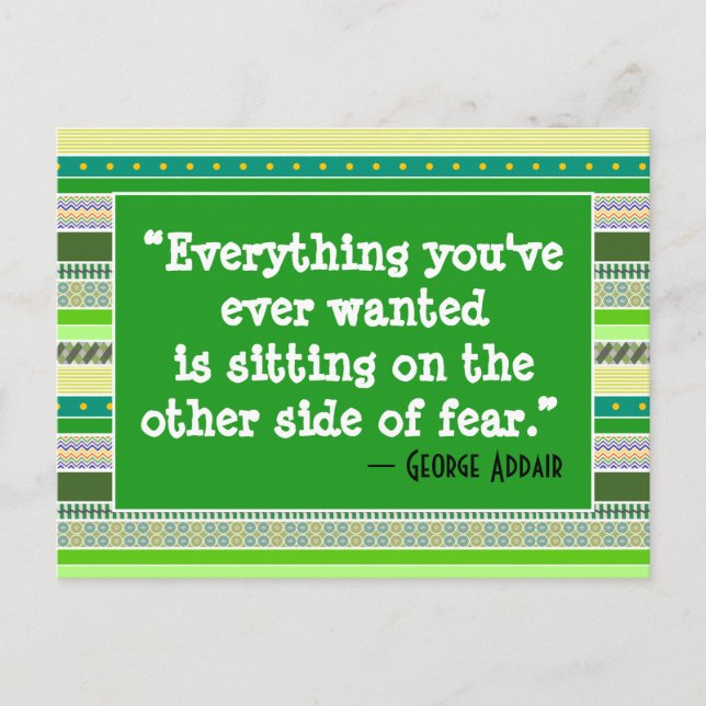 Alles, was Sie je gewollt haben, Grün fördern Postkarte (Vorderseite)