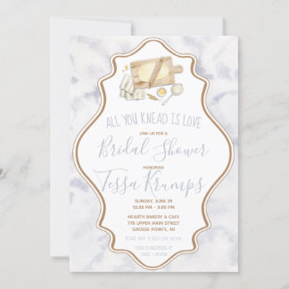 Alles, was Sie wissen, ist Liebe Backgebäck Brautp Einladung