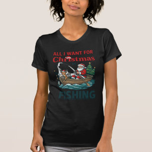 Alles was Weihnachten will, ist Angel-Santa-Rentie T-Shirt