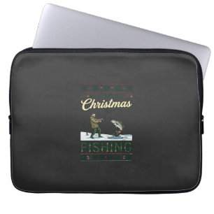 Alles was Weihnachten will ist Angeln Fischer Fisc Laptopschutzhülle
