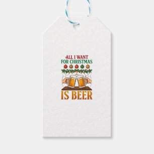 Alles, was Weihnachten will, ist Bier Toasting Mug Geschenkanhänger