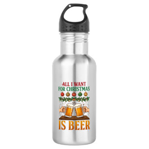 Alles was Weihnachten will, ist Bier Toasting Mugs Edelstahlflasche