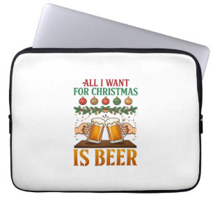 Alles was Weihnachten will, ist Bier Toasting Mugs Laptopschutzhülle