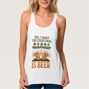 Alles was Weihnachten will, ist Bier Toasting Mugs Tank Top