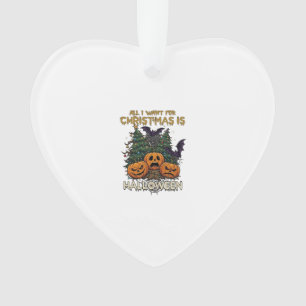 Alles was Weihnachten will ist Halloween Kürbisse  Ornament
