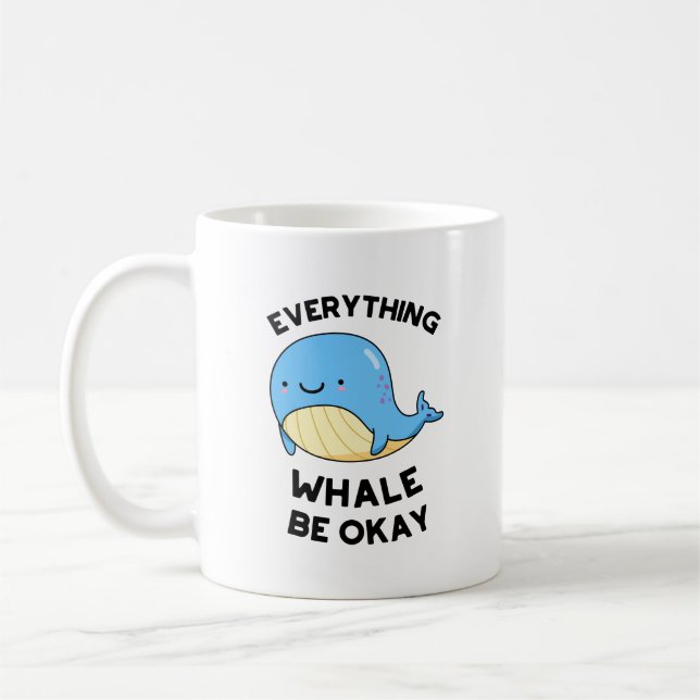 Alles, was Whale in Ordnung Funny Whale Puff Kaffeetasse (Links)