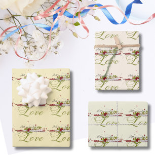 Alles, was wir brauchen, ist Liebe Hochzeit Geschenkpapier Set