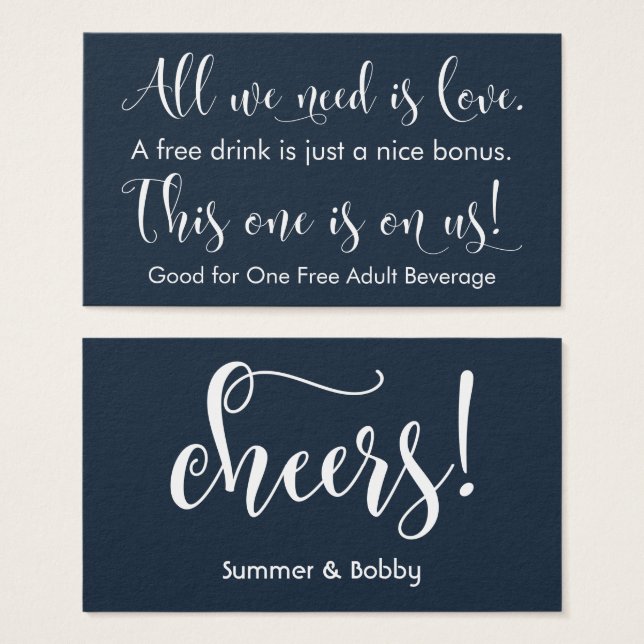 Alles was wir brauchen ist Liebe, Navy Free Drink  (Vorne & Hinten)