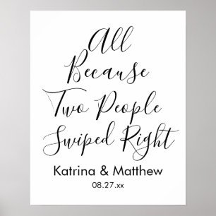 Alles, weil zwei Leute die richtige sonnige Hochze Poster