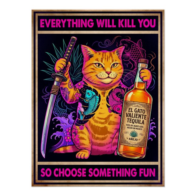 Alles wird dich töten Katzenposter  Poster (Vorderseite)