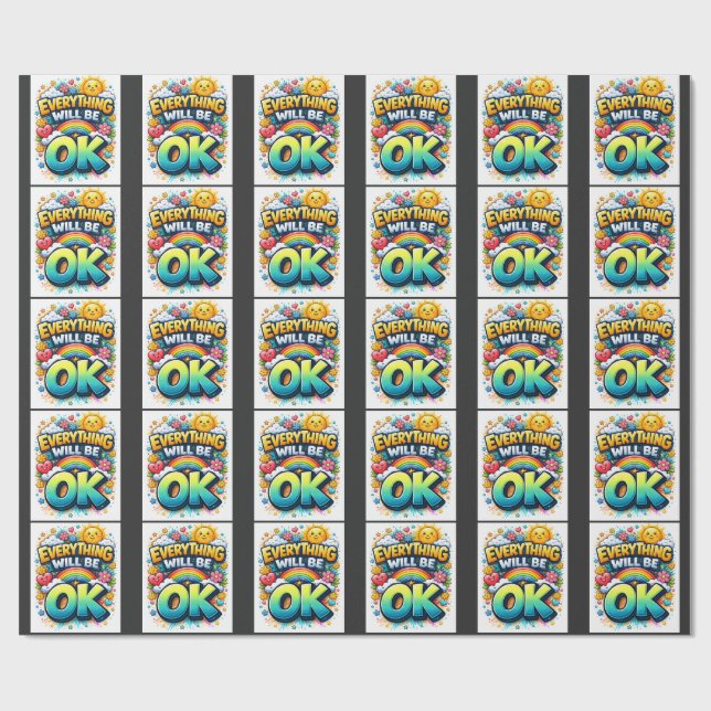 Alles wird gut geschenkpapier (Flach)