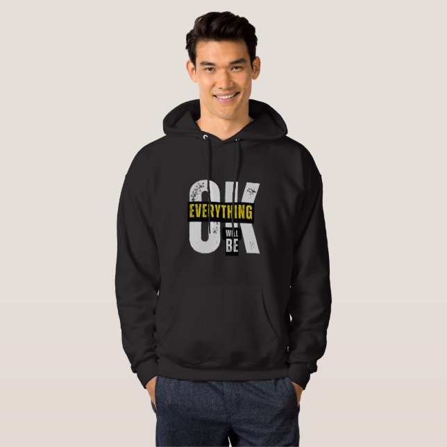 Alles wird gut - inspirierendes Zitat Hoodie (Vorne ganz)