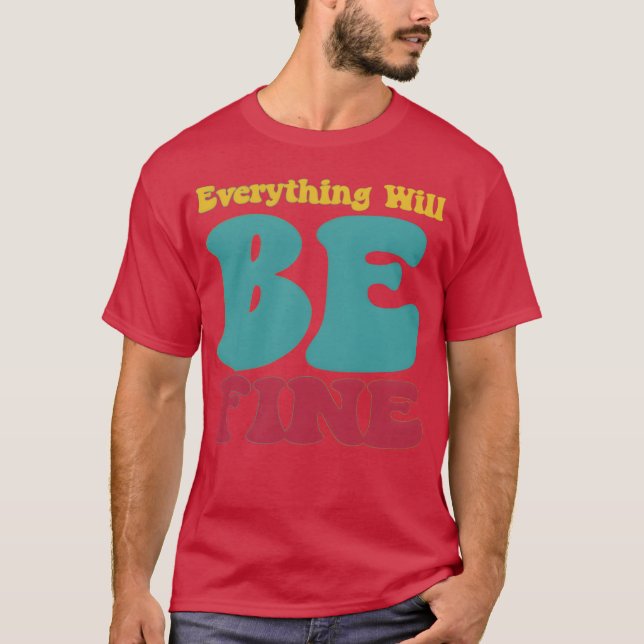 Alles wird gut positives Zitat Junge T-Shirt (Vorderseite)