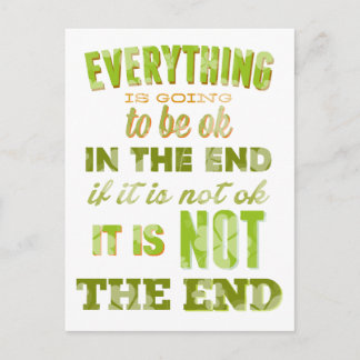 Alles wird gut. postkarte