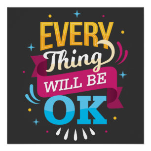 Alles wird gut sein Positivvibe Poster
