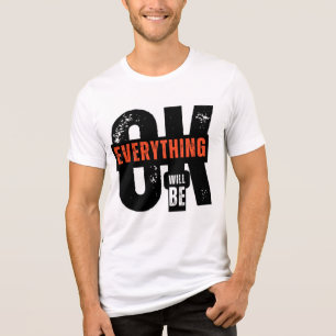 Alles wird in Ordnung sein" Inspiration Typografie Tri-Blend Shirt