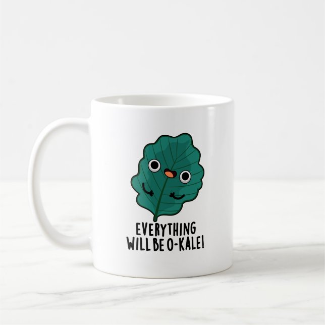 Alles wird O-kale Funny Veggie Pun Kaffeetasse (Links)