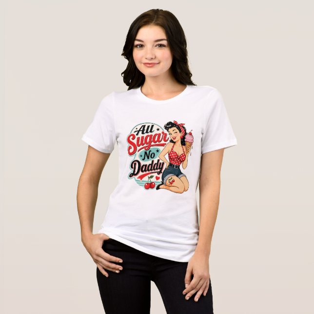 Alles Zucker, kein Daddy Tri-Blend Shirt (Vorderseite voll)