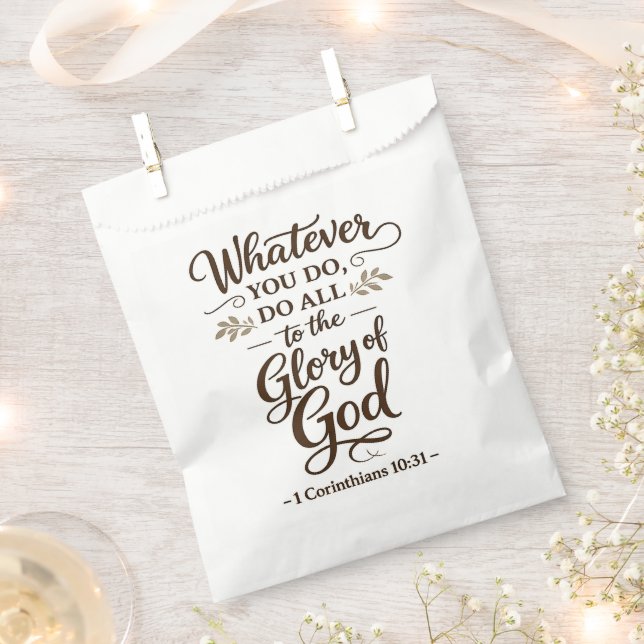 Alles zur Ehre Gottes Schrift Geschenktütchen (Ausgeschnitten)