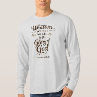 Alles zur Ehre Gottes Schriftstickers T-Shirt