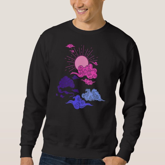 Allesexual Pride Sky Omni Japanisch Sun Diskretion Sweatshirt (Vorderseite)