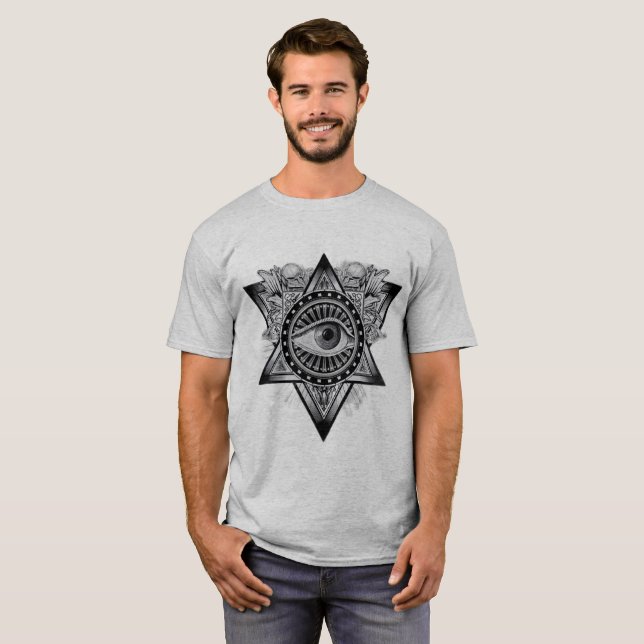 Allessehend beleuchtet Einfache Moderne Cool T-Shirt (Vorne ganz)
