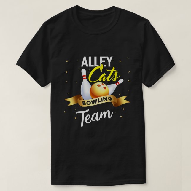 Alley Cat Bowling Shirt Funny Bowler Bowling (Design vorne)