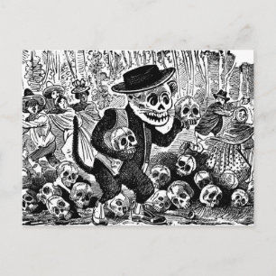 Alley Cat Calavera c. Anfang des 19. Jahrhunderts  Postkarte