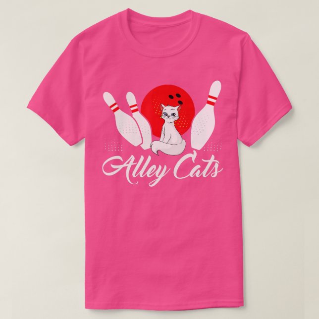 Alley Cat Funny Bowler Bowling 1 T-Shirt (Design vorne)