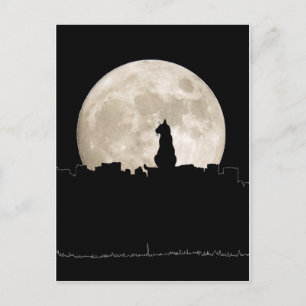 Alley Cat Moon Postkarte