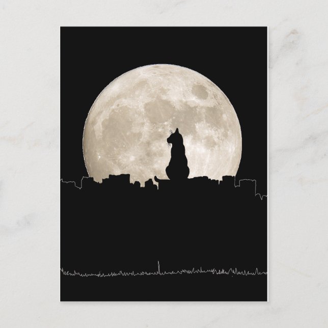 Alley Cat Moon Postkarte (Vorderseite)