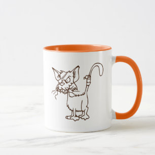 Alley Cat Tough Kitty Cool Funny Tom Cartoon Tasse