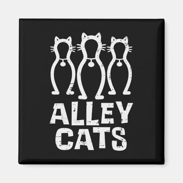 Alley Cats Bowling Team Fun Spaß Bowler Player Wo Magnet (Vorne)