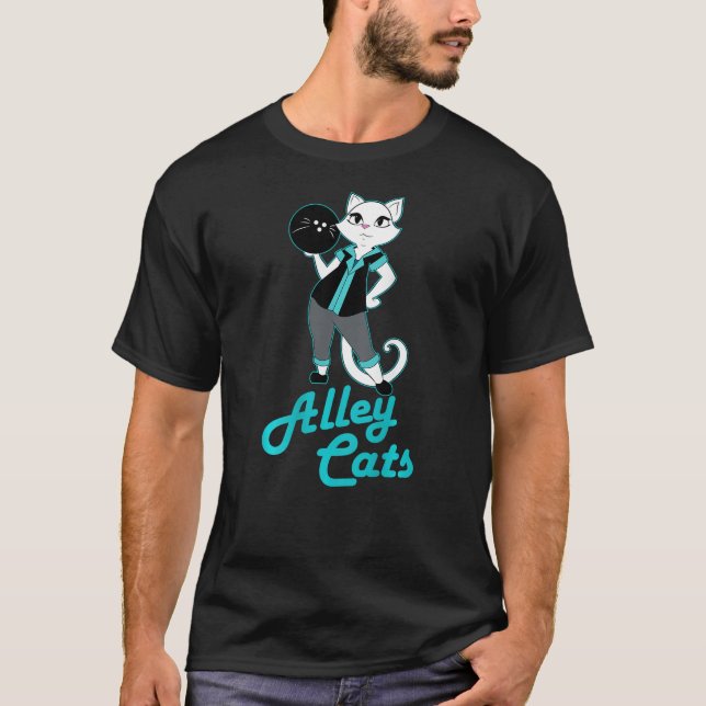 Alley Cats Bowling Team Ladys T-Shirt (Vorderseite)
