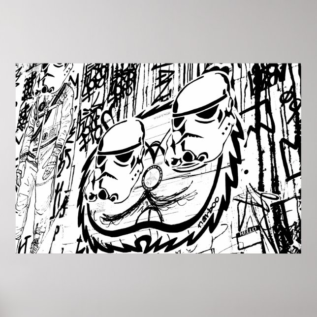 Alley Graffiti Print Poster (Vorne)
