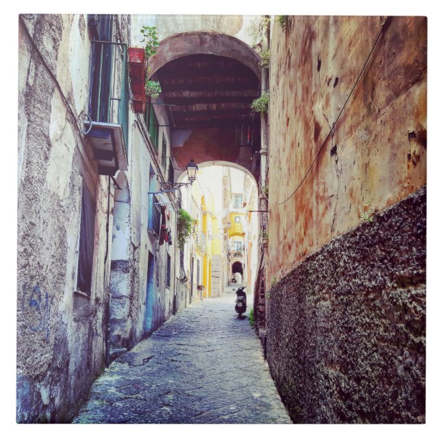 Alley in Italien (groß) Fliese (Vorderseite)