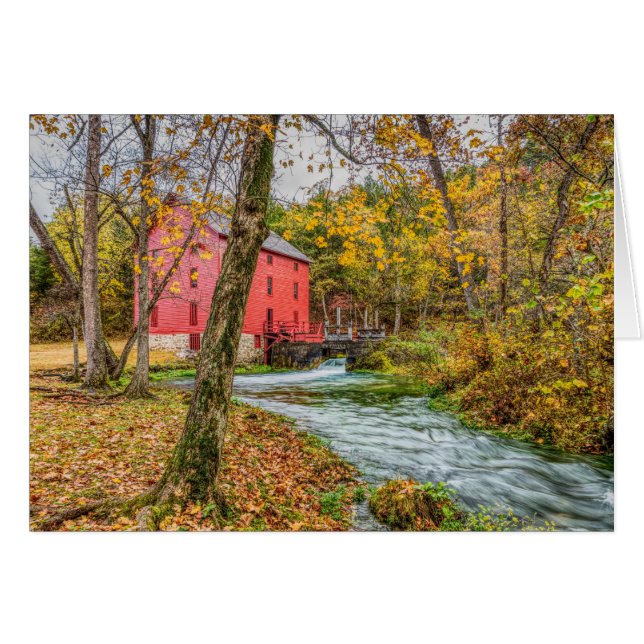 Alley Mill Grußkarte (Vorderseite (Horizontal))