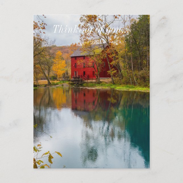 Alley Mill Herbst Postkarte (Vorderseite)